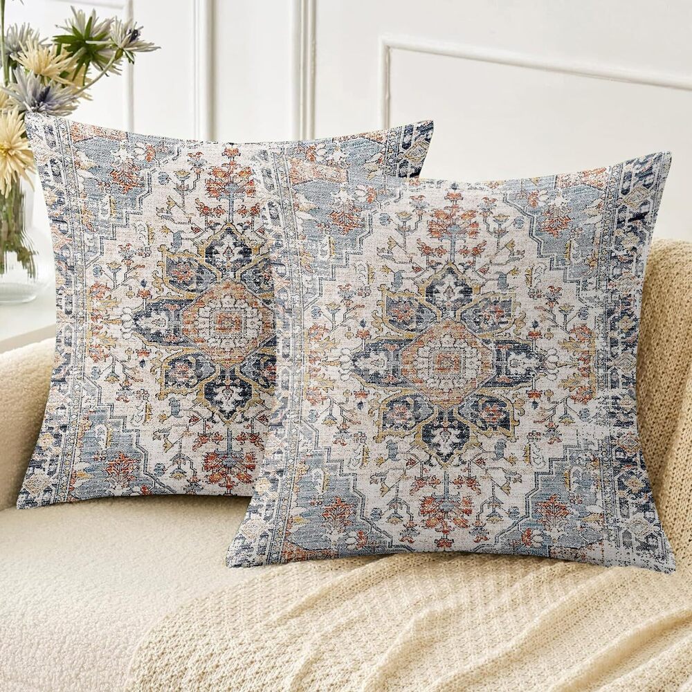 4868 Boho Throw Pillow Covers 20x20 inch Set of 2,Soft Pillowcases Bohemia